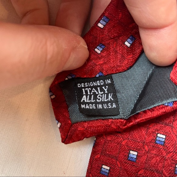 Bardelli Roma silk red and blue tie - Picture 3 of 3